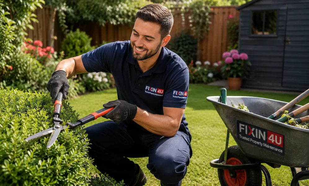 Fixin4u garden handyman services for outdoor furniture assembly, sheds, storage, fences and garden repairs